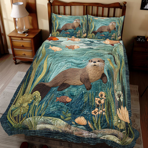 Otter Fish WX1812077CL Duvet Cover Set