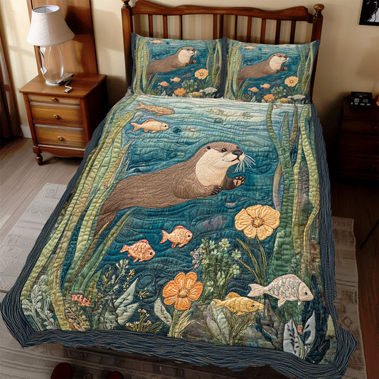 Otter Swimming WX1812079CL Duvet Cover Set