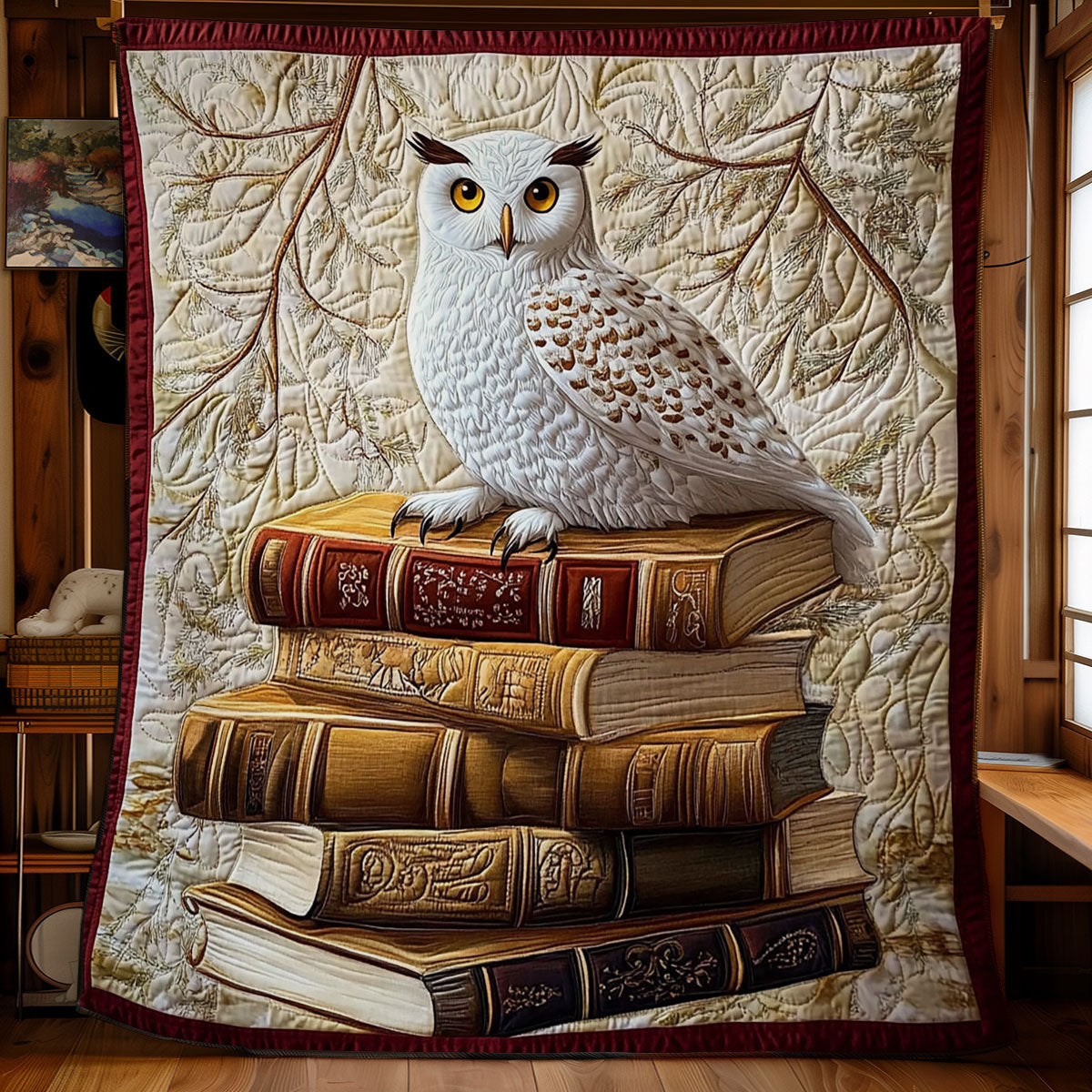 Owl In Stack Book WY1001195CL Quilt