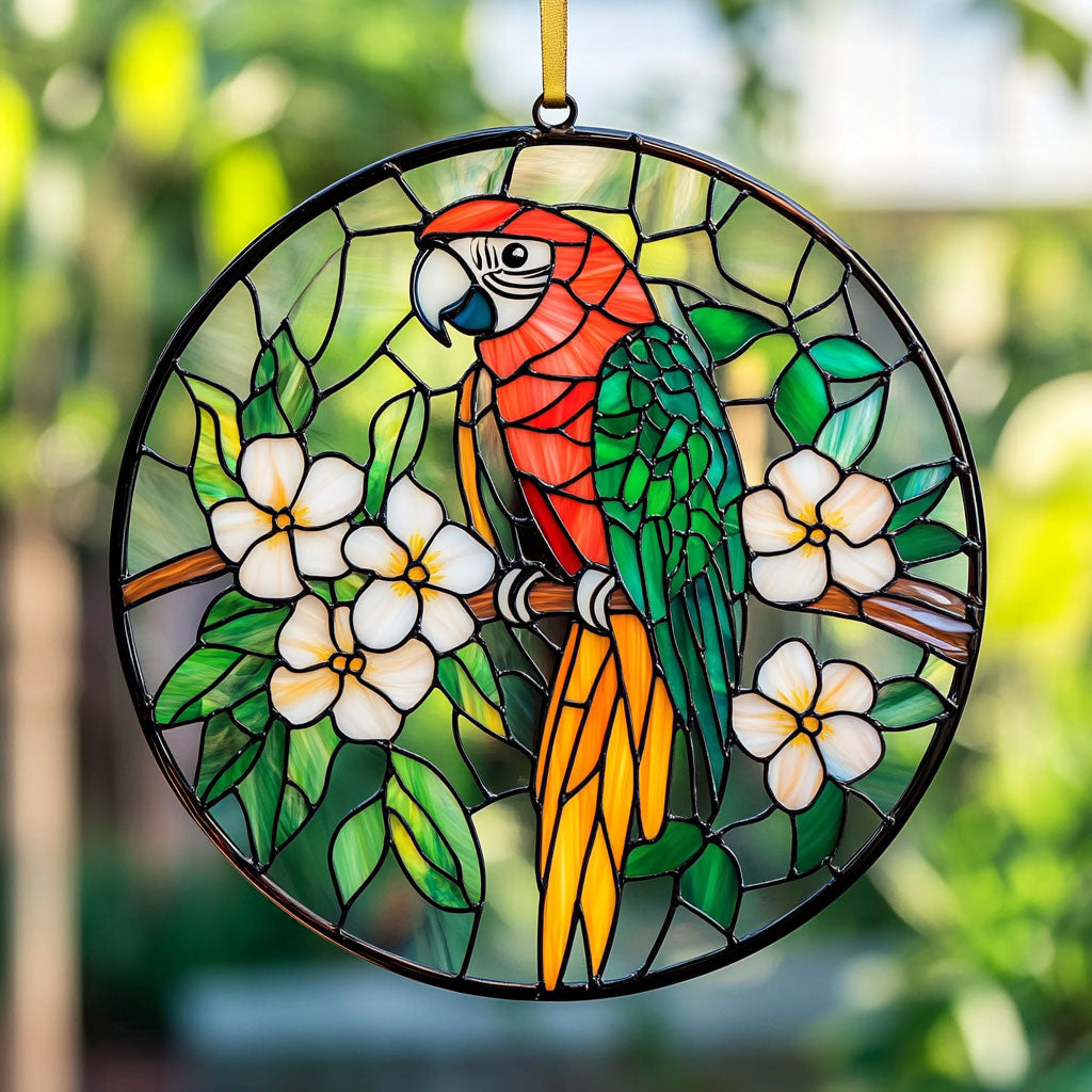 Parrot Flower WX1002107CL Suncatcher