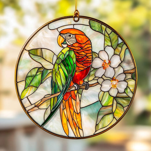 Parrot Flower WX1002108CL Suncatcher