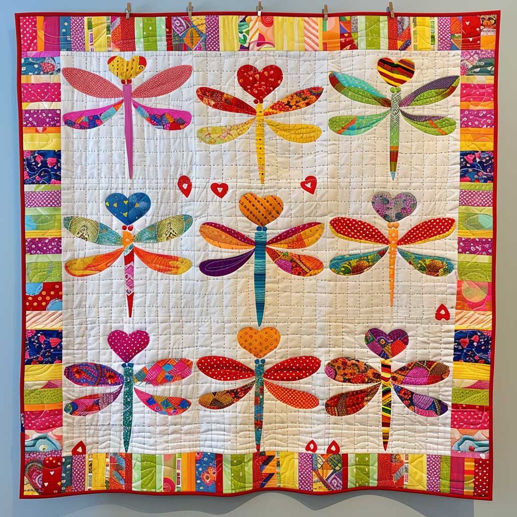 Patchwork Dragonflies WJ1609019CL Quilt
