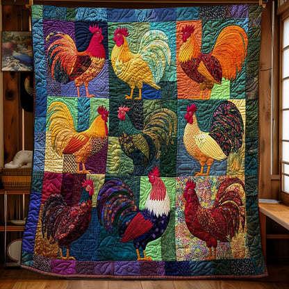 Patchwork Chicken WY1001196CL Quilt