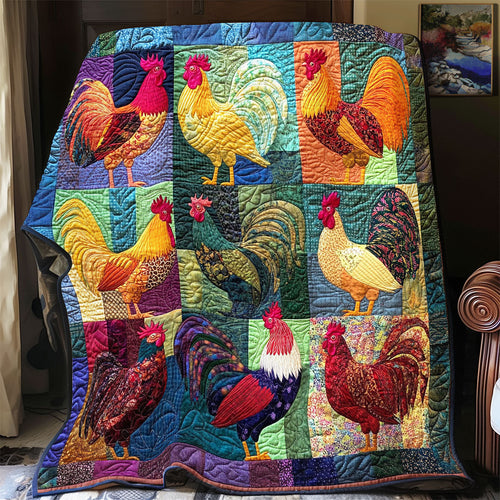 Patchwork Chicken WY1001196CL Quilt