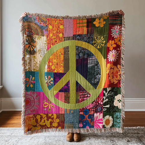 Peace Sign XR1601013CL Woven Throw Blanket
