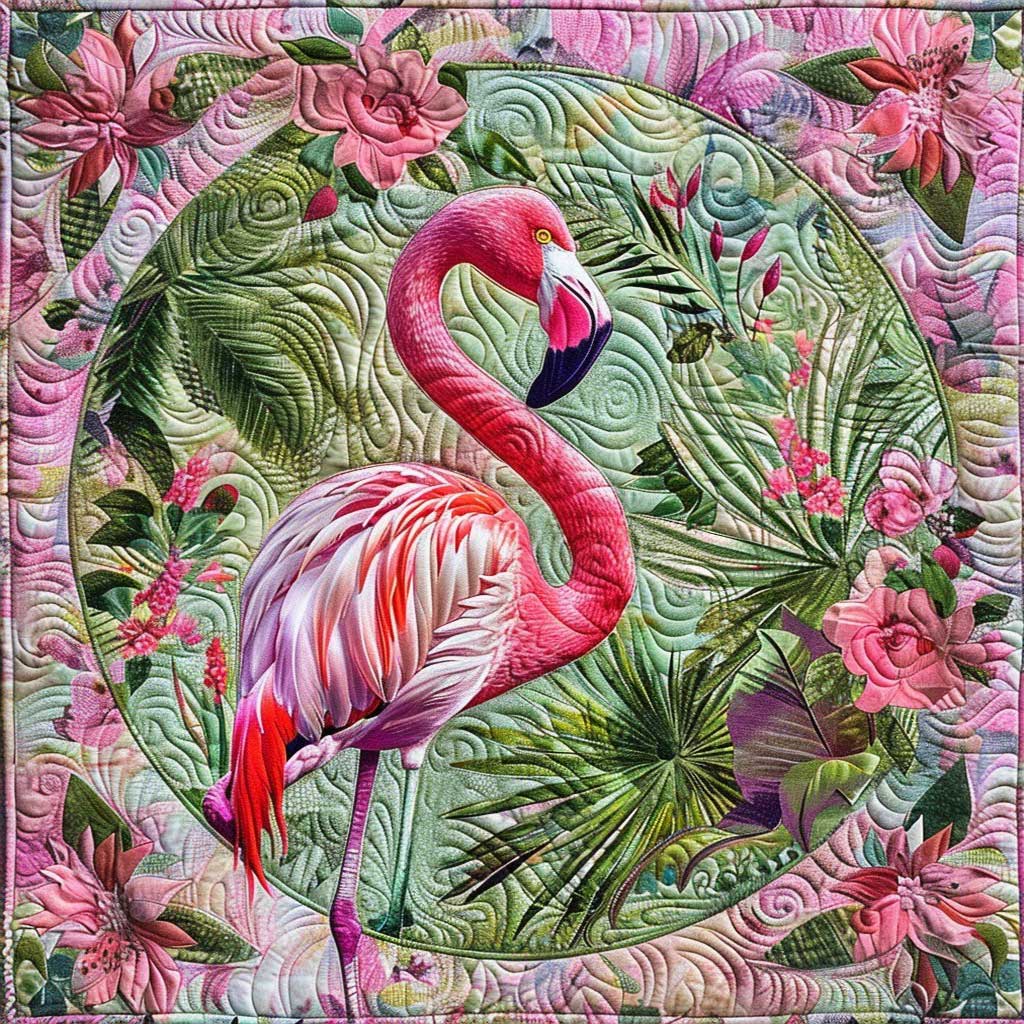 Pink Flamingo WM0808020CL Quilt