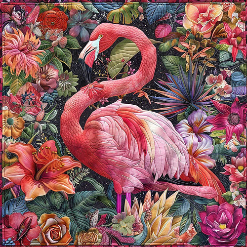 Pink Flamingo WM1008001CL Quilt