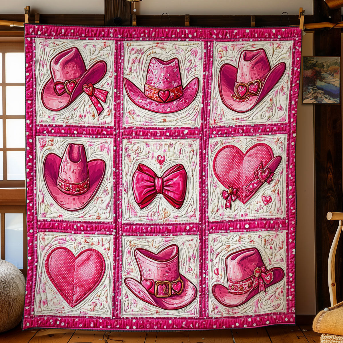 Pink Cowboy WY1001198CL Quilt