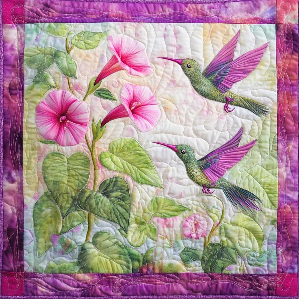 Pinky Hummingbirds WM0208035CL Quilt