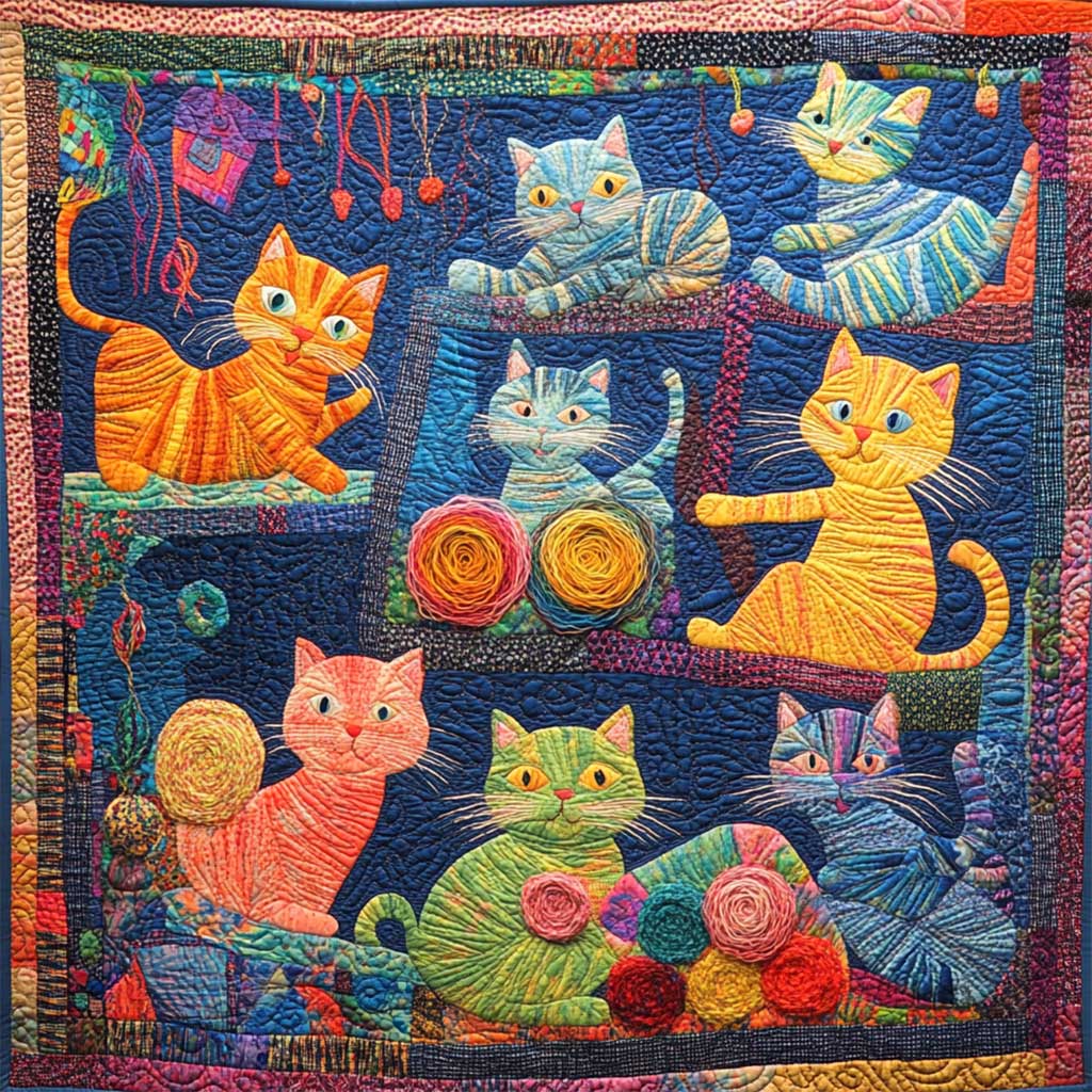 Playful Cats WJ0808027CL Quilt