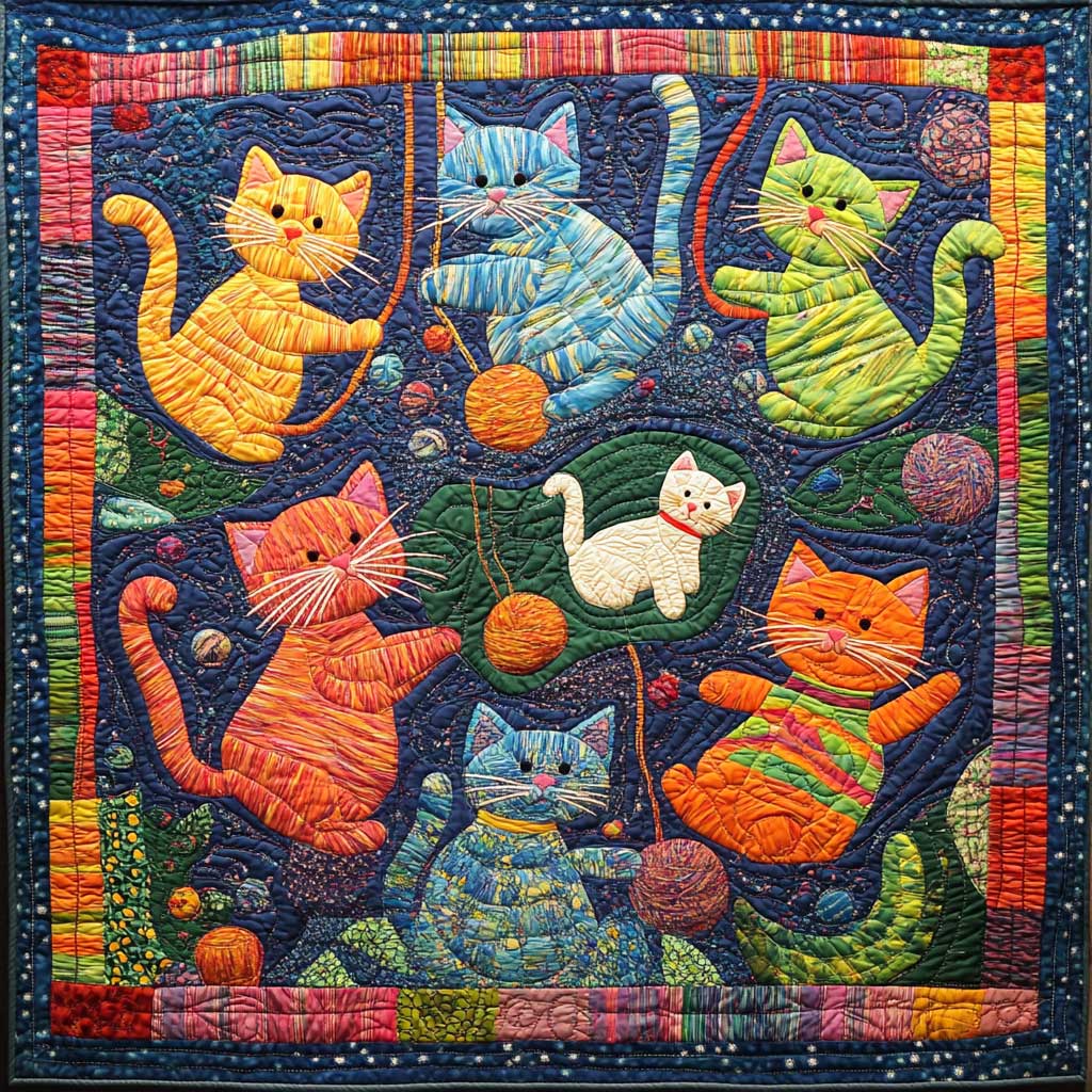 Playful Cats WJ2308019CL Quilt