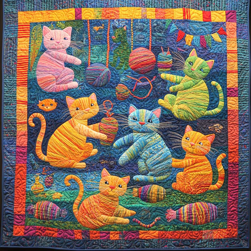 Playful Cats WJ2308020CL Quilt