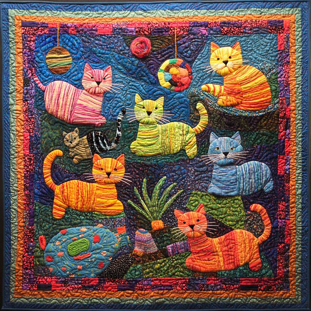 Playful Cats WJ2908019CL Quilt