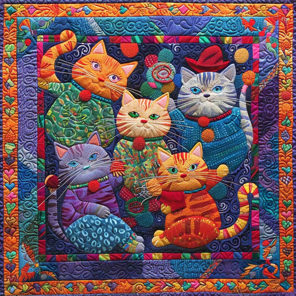 Playing With Cat WM2108030CL Quilt