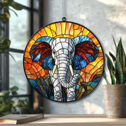 Portrait Elephant WX1801112CL Suncatcher