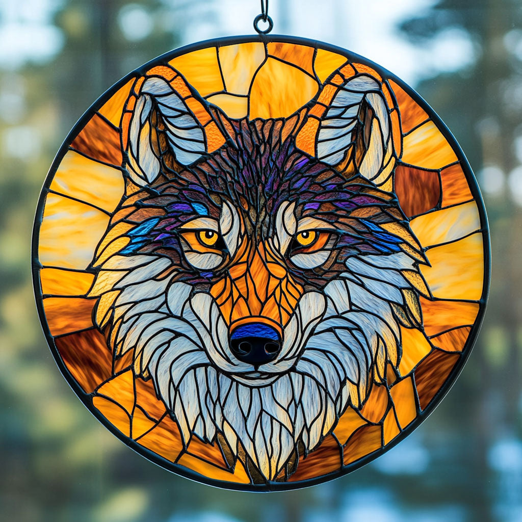Portrait Wolf WX1801113CL Suncatcher