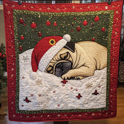 Pug Christmas WP1911024CL Quilt