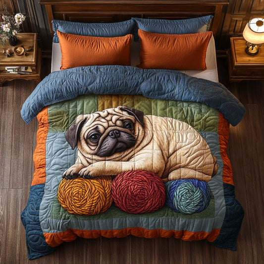 Pug Sleeping WX0801076CL Duvet Cover Set