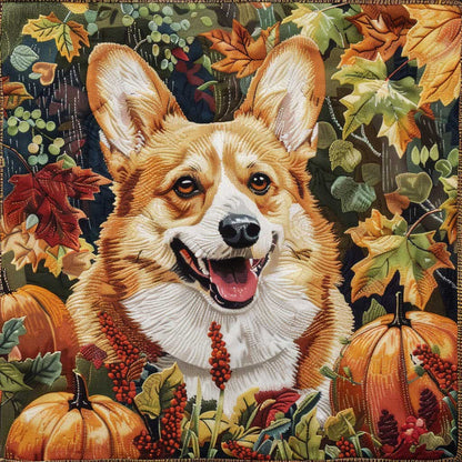 Pumpkins Smiling Corgi WM2908020CL Quilt