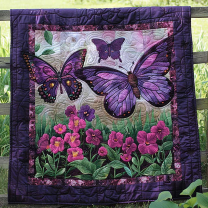 Purple Butterflies WJ1409020CL Quilt