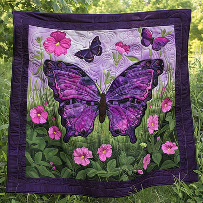 Purple Butterflies WJ1709018CL Quilt