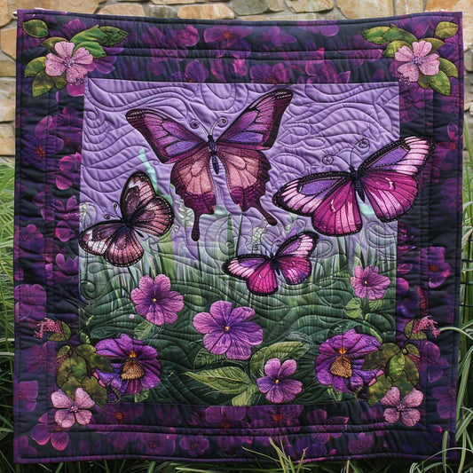 Purple Butterflies WJ1709020CL Quilt