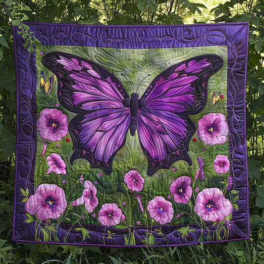 Purple Butterfly WJ1709022CL Quilt