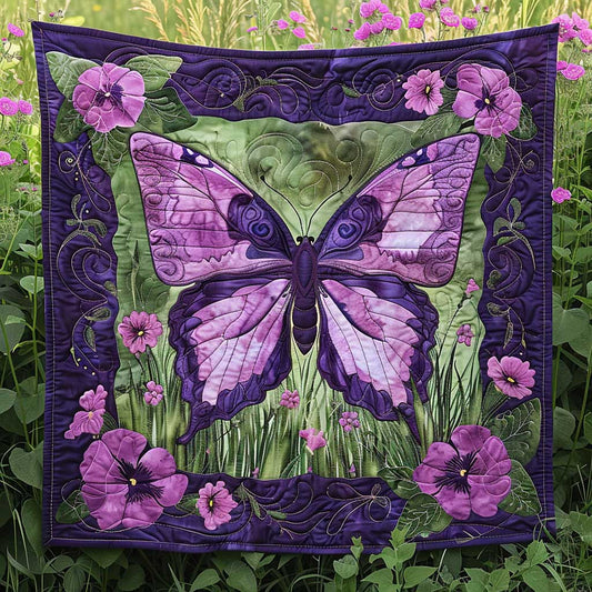 Purple Butterfly WJ1709023CL Quilt