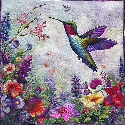 Purple Hummingbird Garden WM1608017CL Quilt