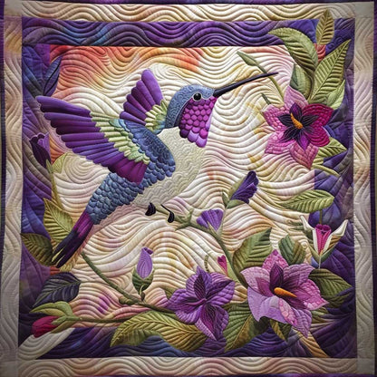 Purple Hummingbird WJ0608029CL Quilt