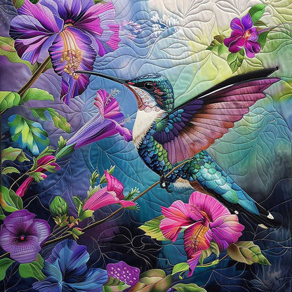 Purple Hummingbird WM1308012CL Quilt