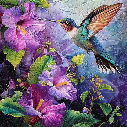Purple Hummingbird WM1308013CL Quilt