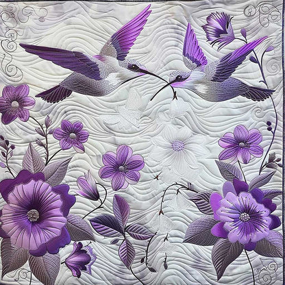 Purple Hummingbirds Love WM1408016CL Quilt