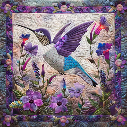 Purple Twinkle Charm Hummingbird WM3008001CL Quilt