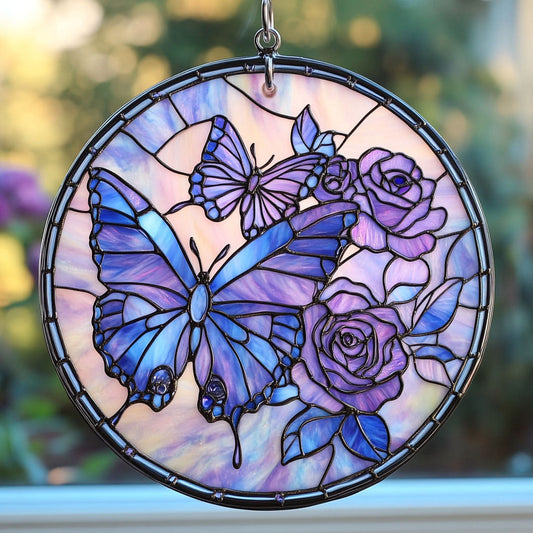 Purple Butterfly WX0602210CL Suncatcher