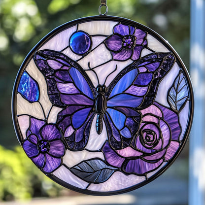 Purple Butterfly WX0602211CL Suncatcher