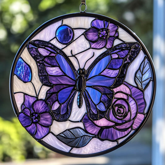 Purple Butterfly WX0602211CL Suncatcher