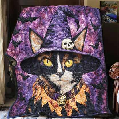 Purple Witch Hat Cat WY1001201CL Quilt