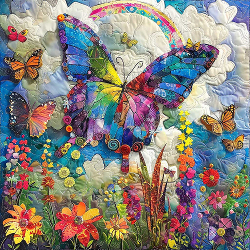 Rainbow Butterfly WM1008086CL Quilt