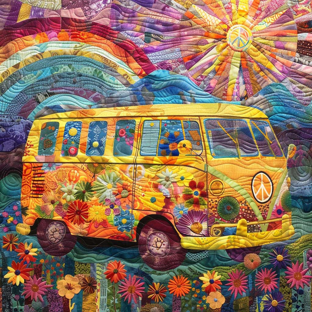 Rainbow Camper Van WM2008005CL Quilt