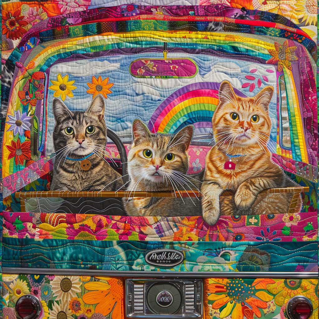 Rainbow Cat WM2808076CL Quilt