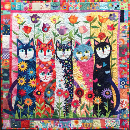 Rainbow Garden Cat WM1908003CL Quilt