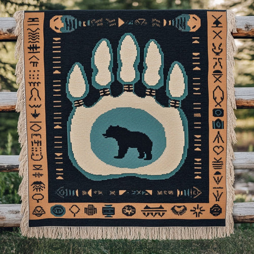 Raw Spirit Bear WN2101015CL Woven Throw Blanket