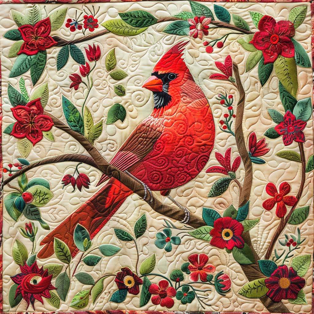 Red Cardinal WJ1609024CL Quilt