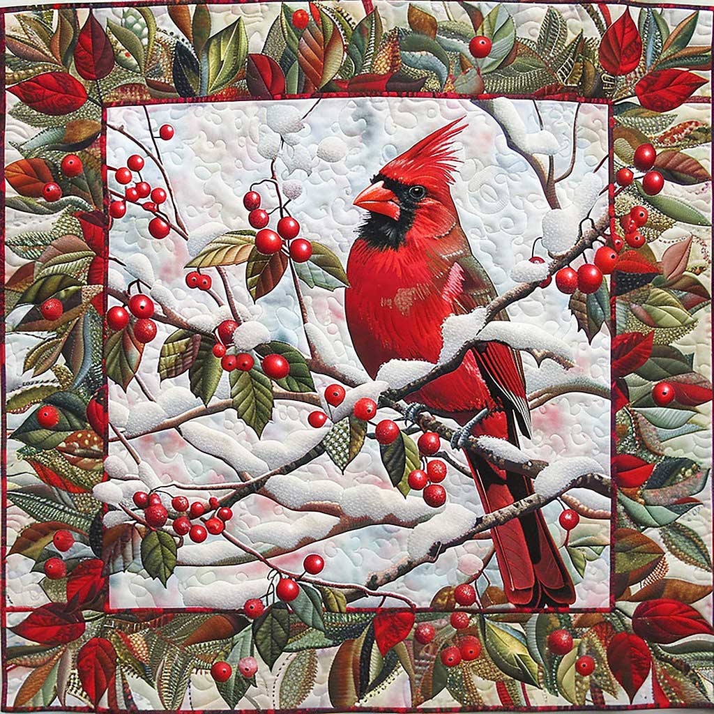 Red Cardinal WM1608033CL Quilt