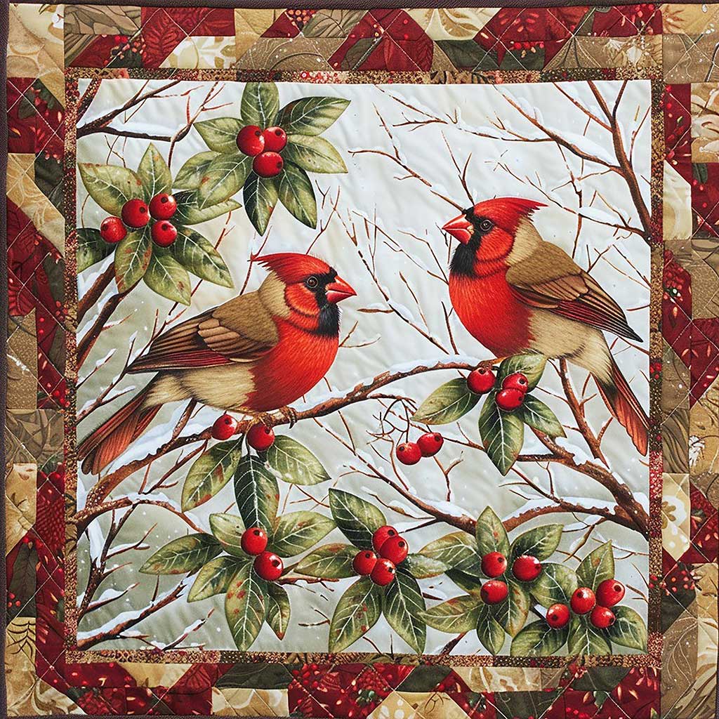 Red Cardinals WM1408050CL Quilt