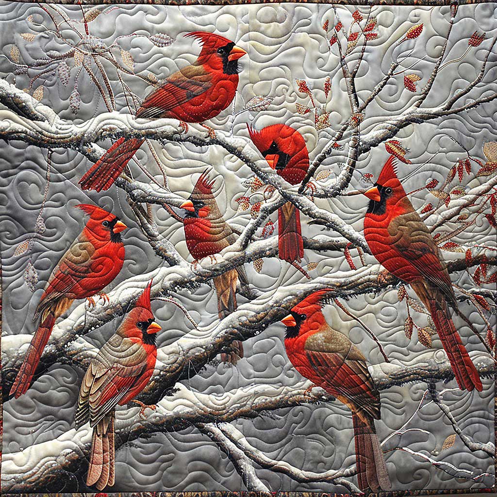 Red Cardinals WM1508046CL Quilt