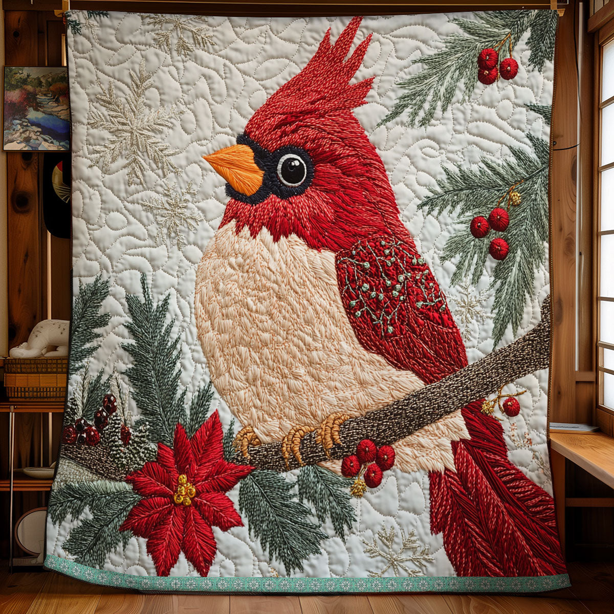 Red Cardinal WX0712021CL Quilt