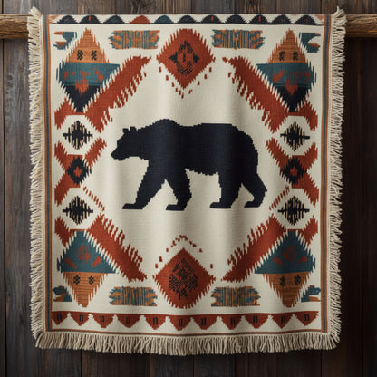 Red Totem Bear WN2101016CL Woven Throw Blanket