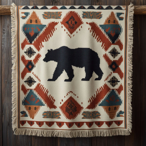 Red Totem Bear WN2101016CL Woven Throw Blanket
